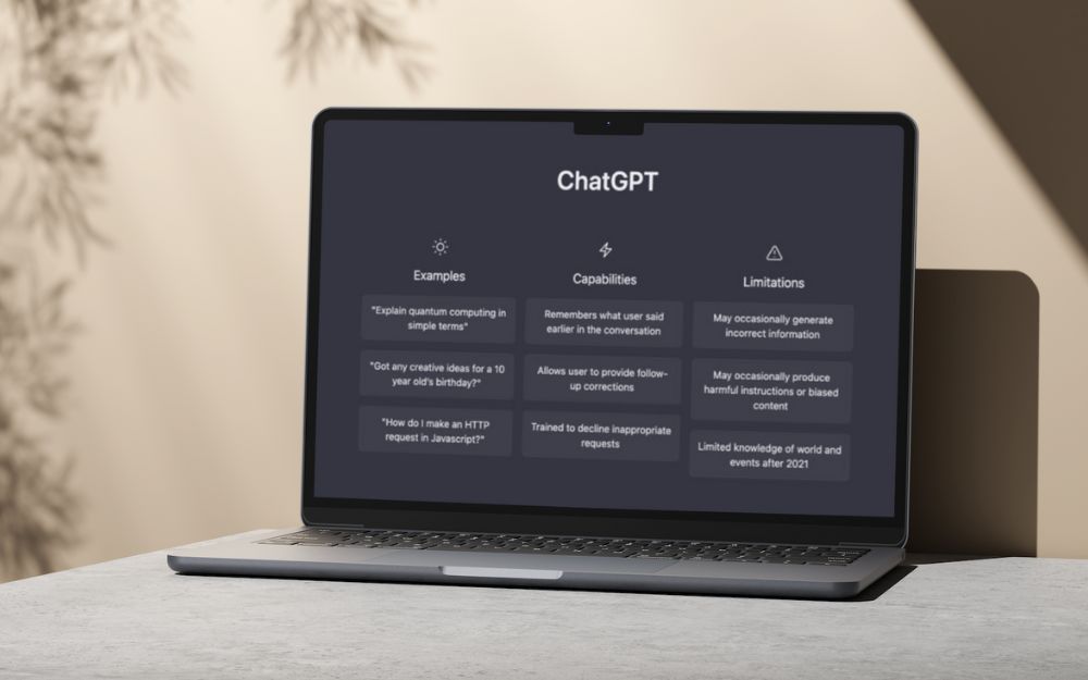ChatGPT on a laptop screen